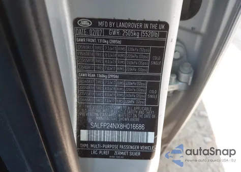 2008 Land Rover Lr2 Se from USA, damaged, VIN SALFP24NX8H016686